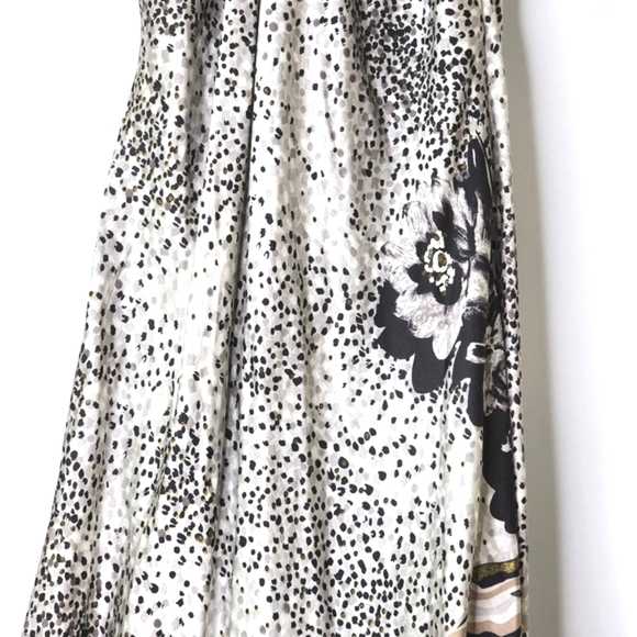 Rose Noir long dress silk evening gown beaded sleeveless size 6 - Picture 8 of 14